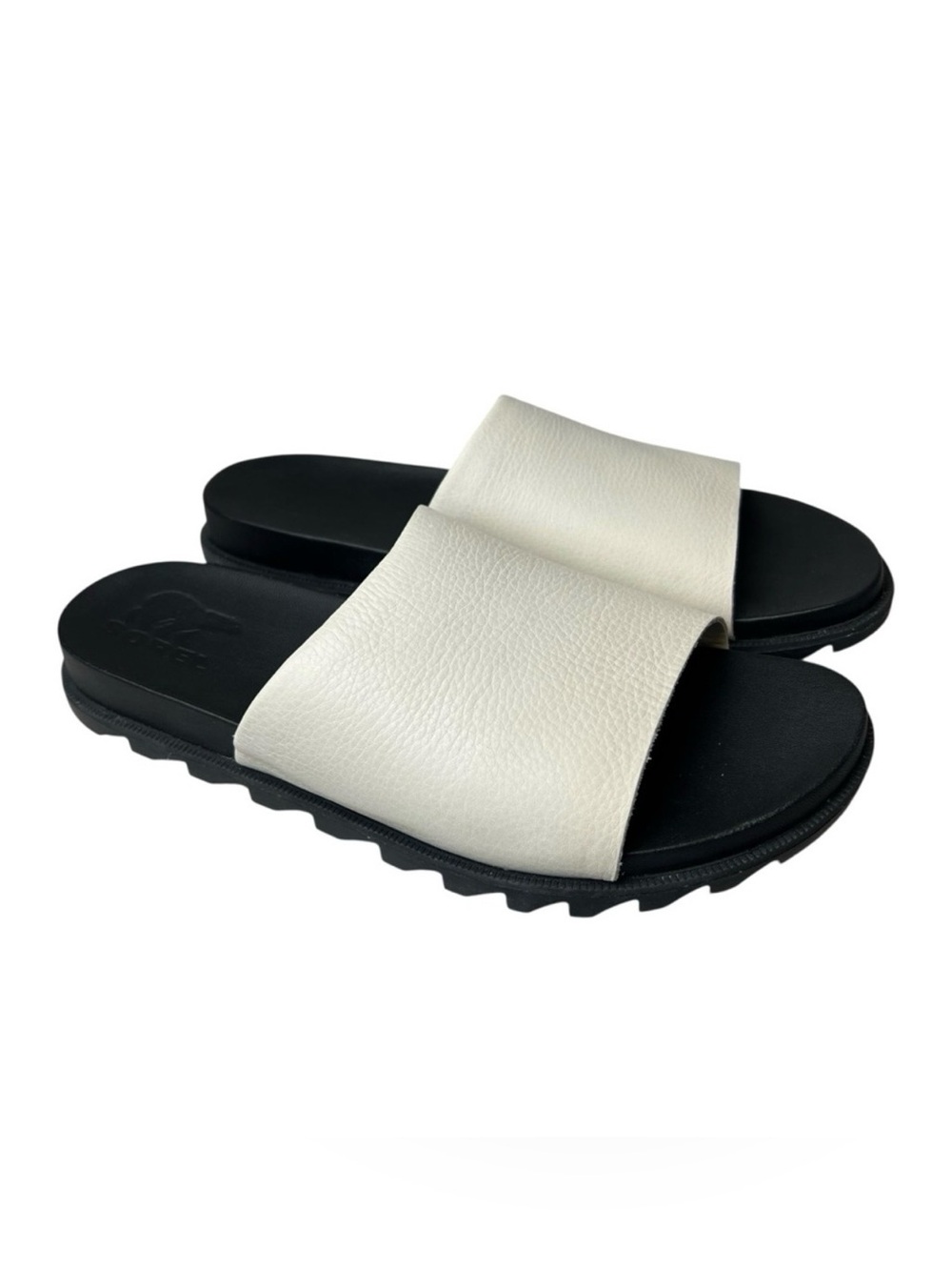Sorel Roaming Decon Women’s Size 9.5 Slide Sandals Black And White